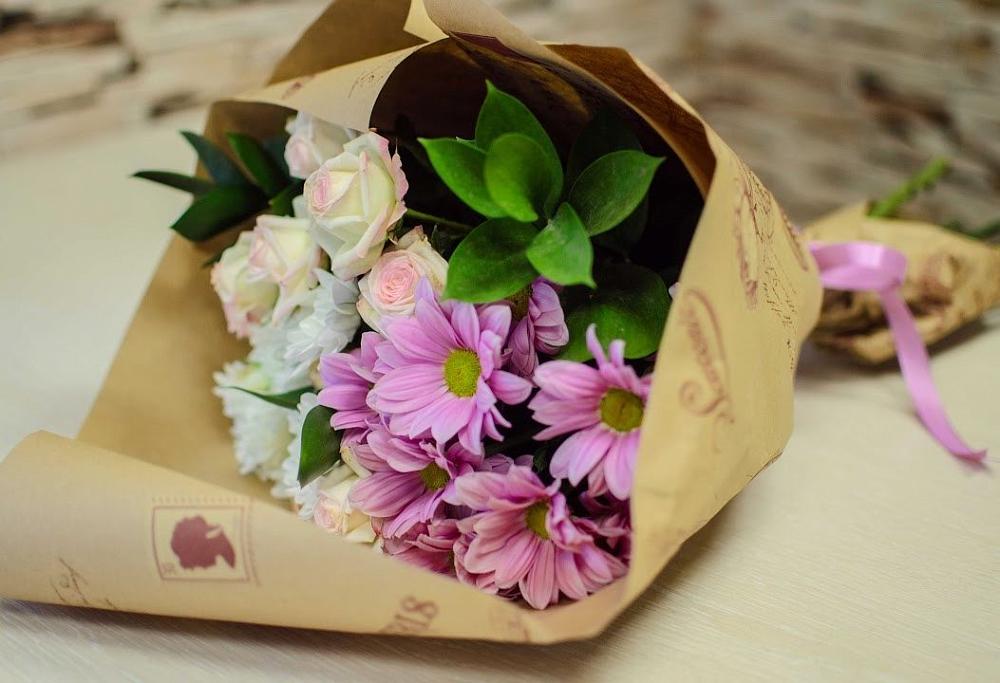 Букет цветов из: Розы и Хризантемы в Порхове