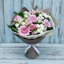 Букет цветов из:  Герберы, Альстромерии и Хризантемы #REPLACE_PRED# Порхове