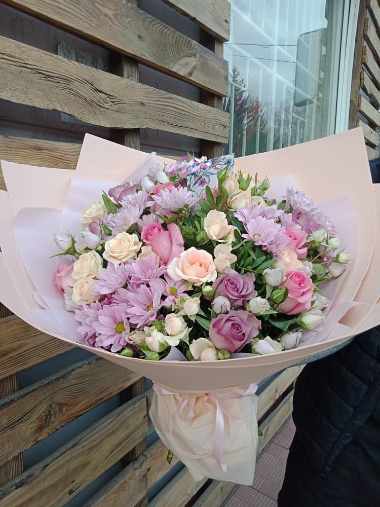 Букет цветов из: Розы и Хризантемы в Порхове