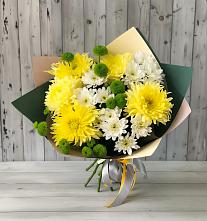 Букет цветов из:  Хризантемы #REPLACE_PRED# Порхове