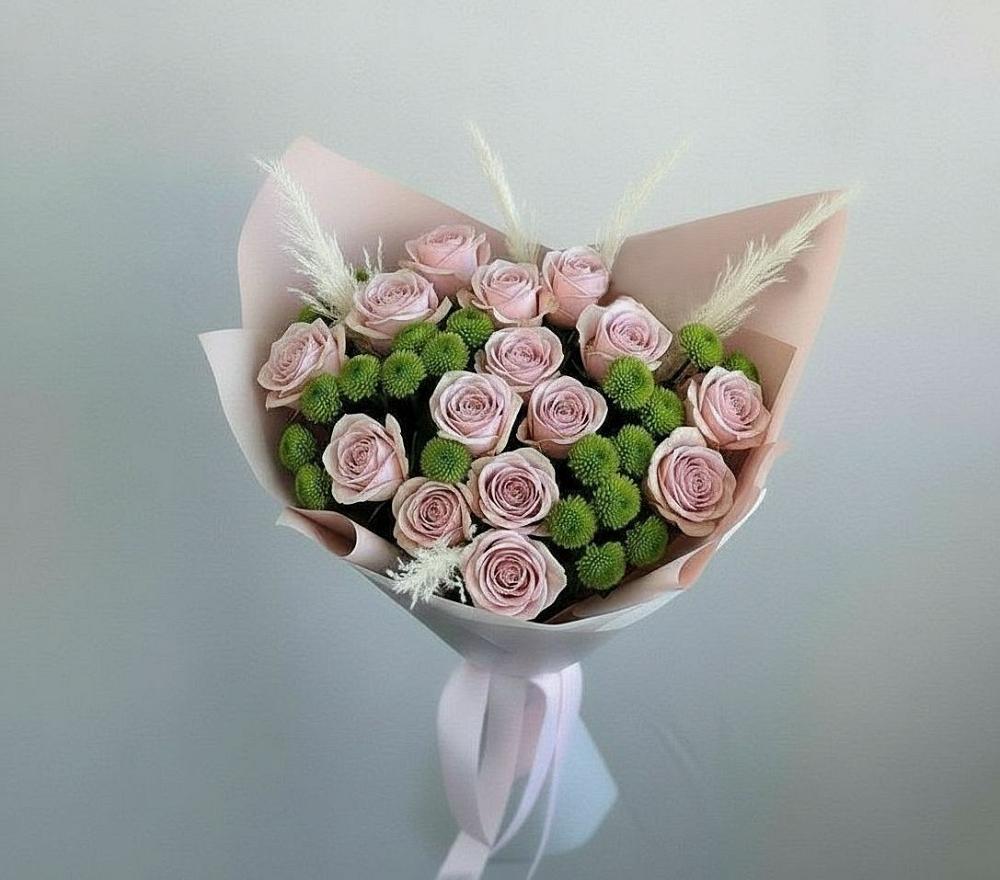 Букет цветов из: Розы и Хризантемы в Порхове