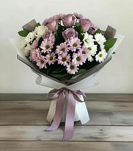 Букет цветов из:  Хризантемы и Розы в Порхове