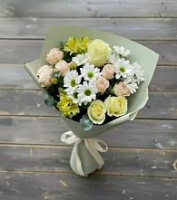 Букет цветов из:  Альстромерии, Розы и Хризантемы в Порхове