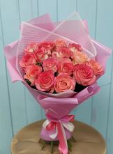 Букет 15 Розовых роз Равель в Порхове