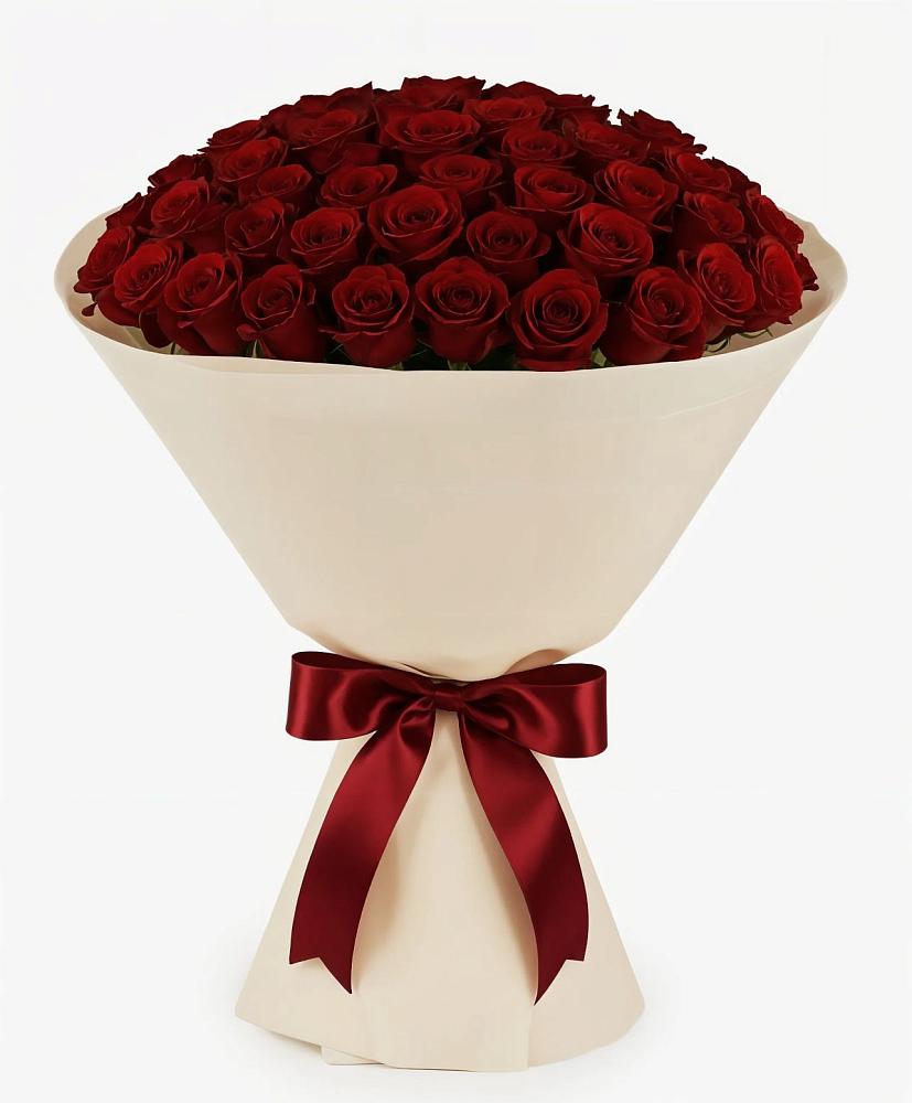 Букет 101 Бордовая роза Блэк Бакарра в Порхове